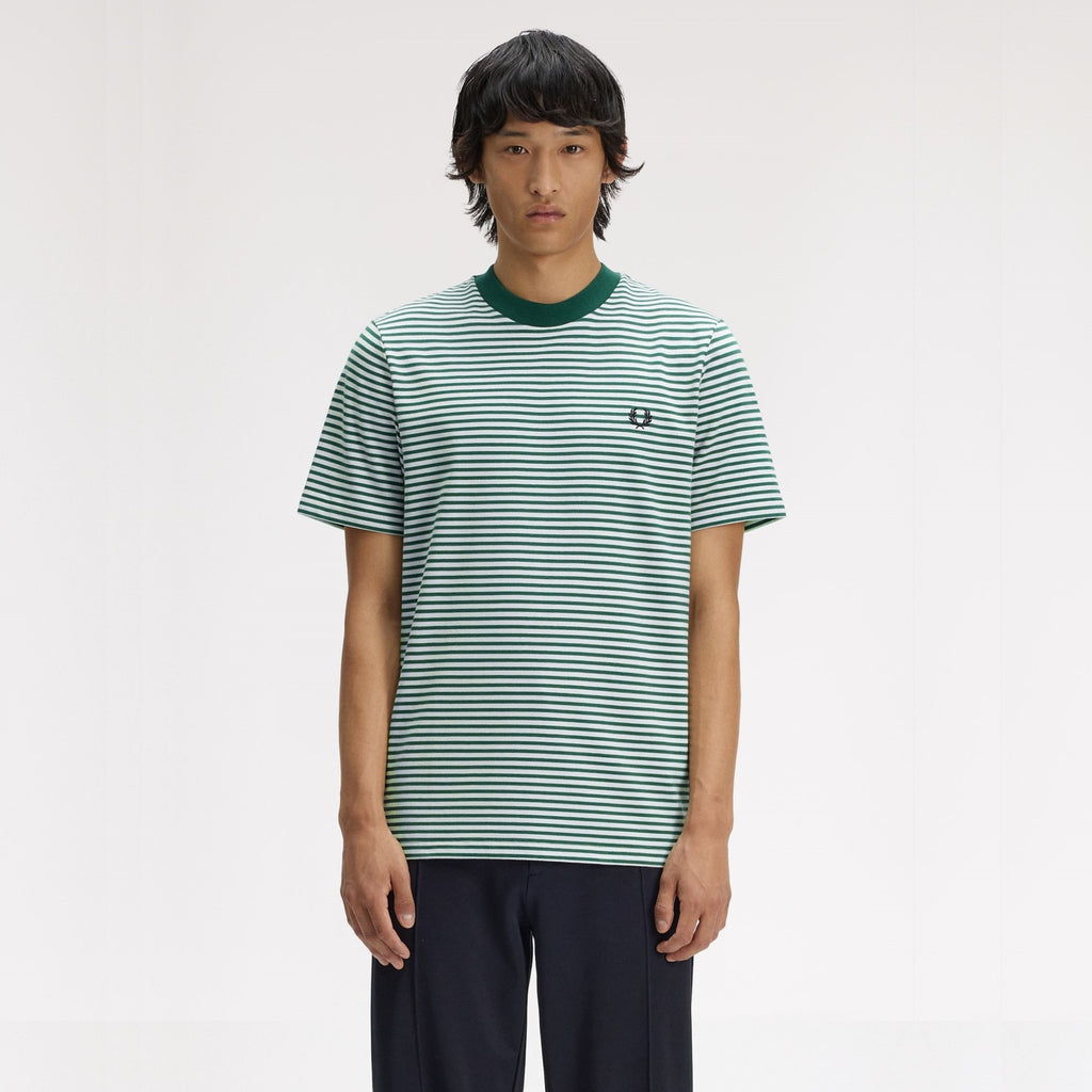 FRED PERRY T-shirt pesada com riscas finas