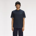 FRED PERRY T-shirt com punho em jacquard