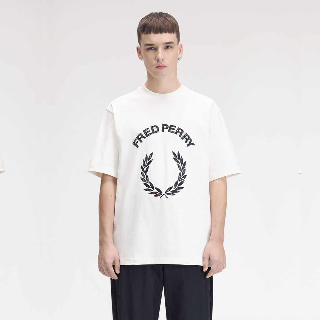 FRED PERRY T-shirt com aplique de xadrez