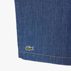 LACOSTE Camisa de ganga com colarinho Aberto