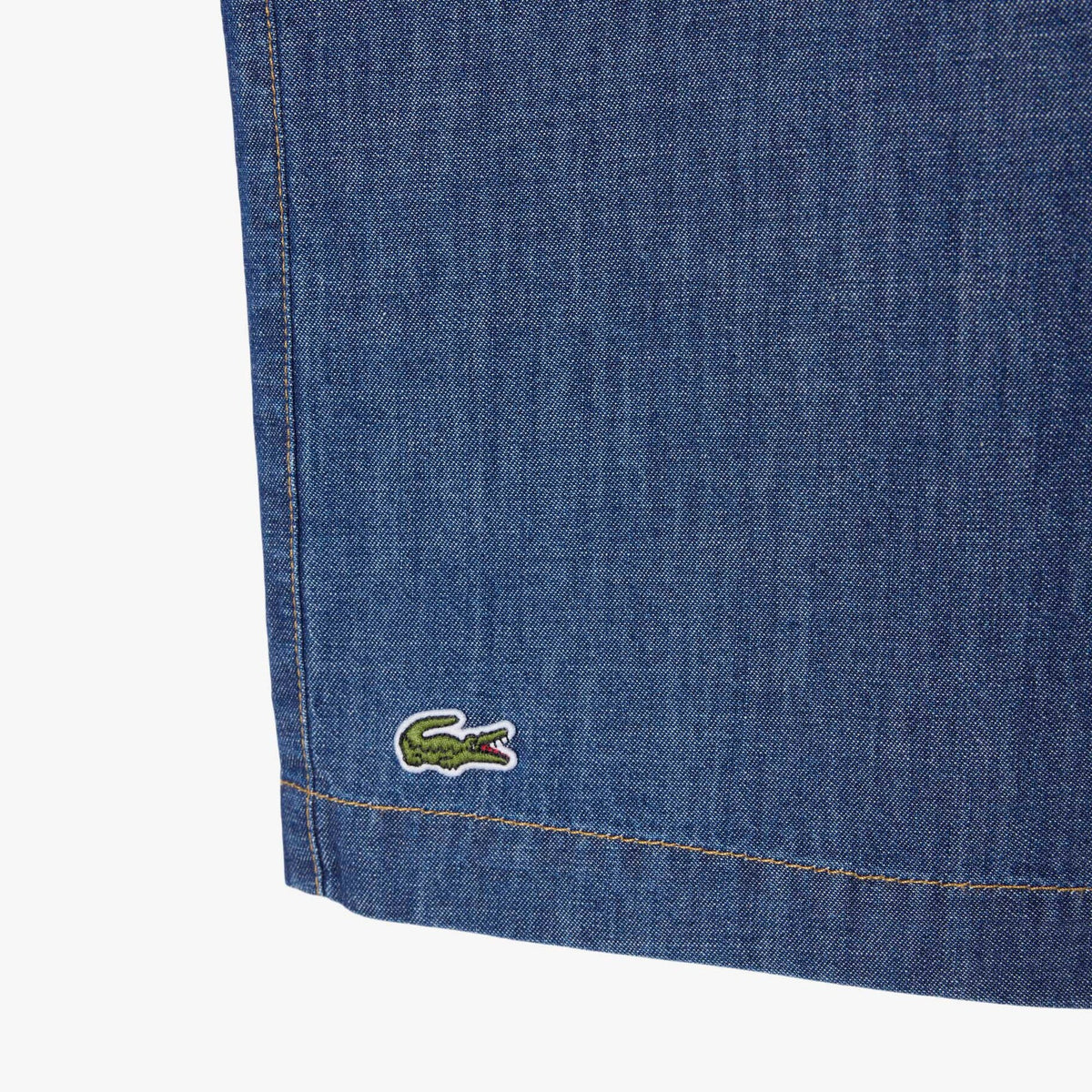 LACOSTE Camisa de ganga com colarinho Aberto