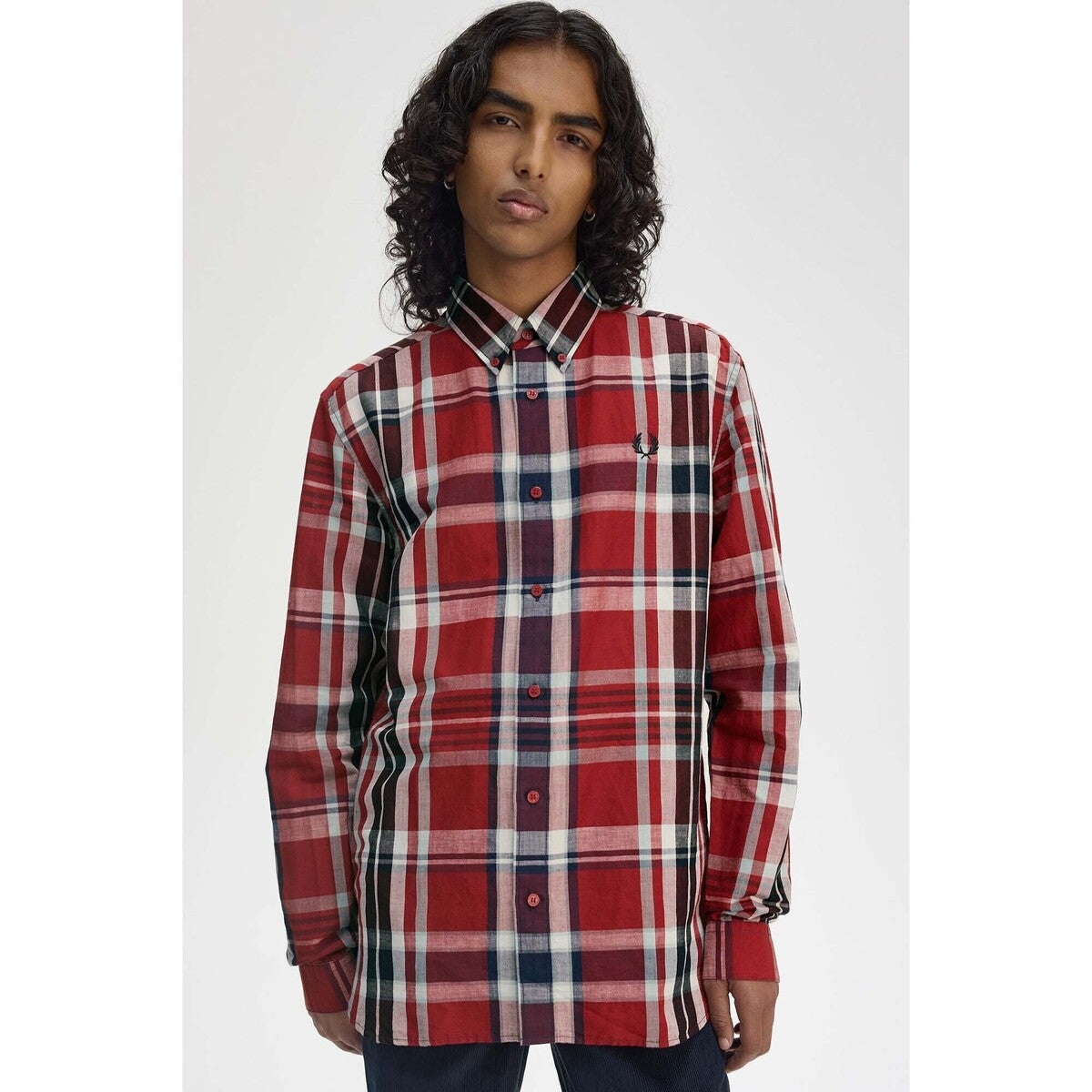 FRED PERRY Camisa xadrez madras