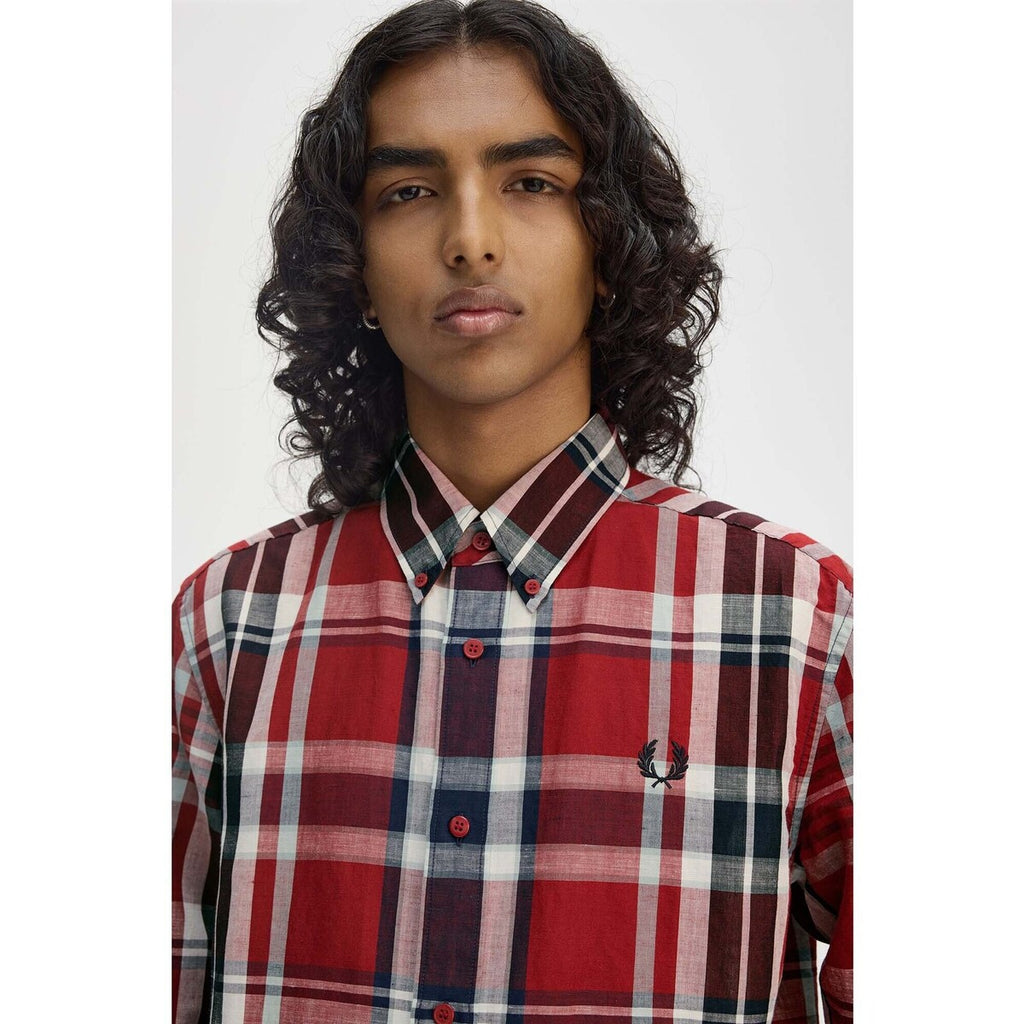 FRED PERRY Camisa xadrez madras