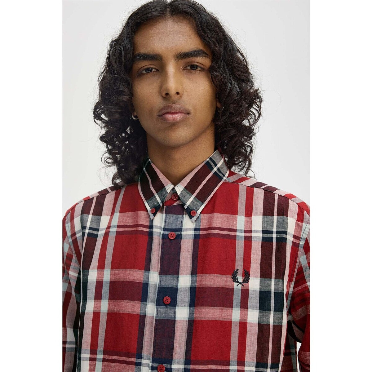 FRED PERRY Camisa xadrez madras