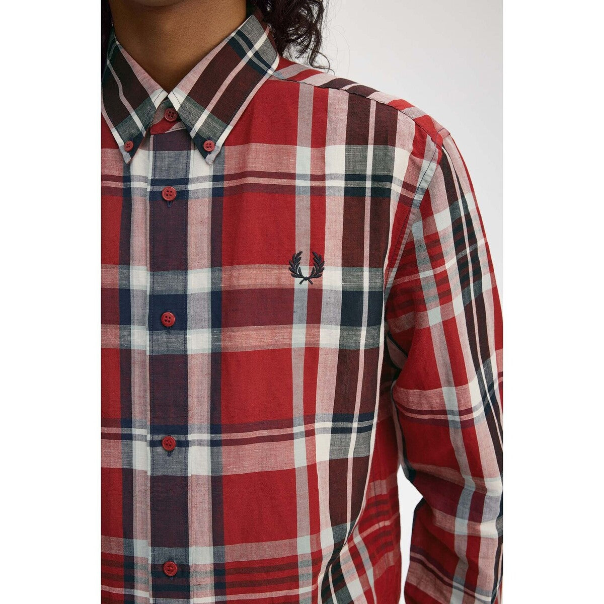 FRED PERRY Camisa xadrez madras
