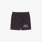 LACOSTE Calções de banho estampado alusivo ao ténis