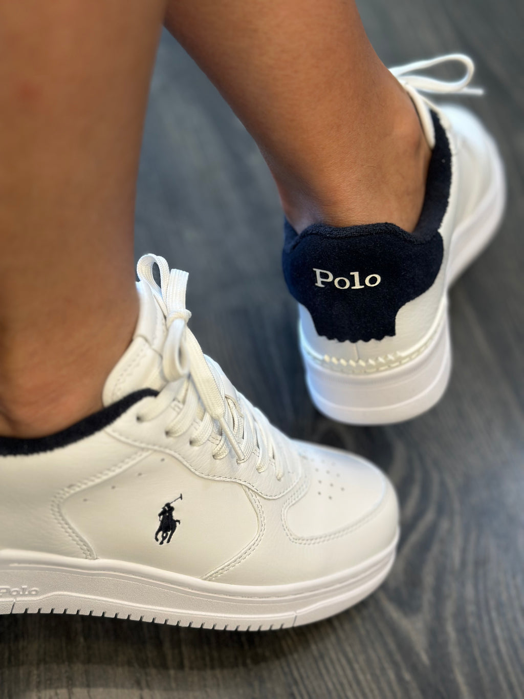 RALPH LAUREN Sapatilhas de couro masters court