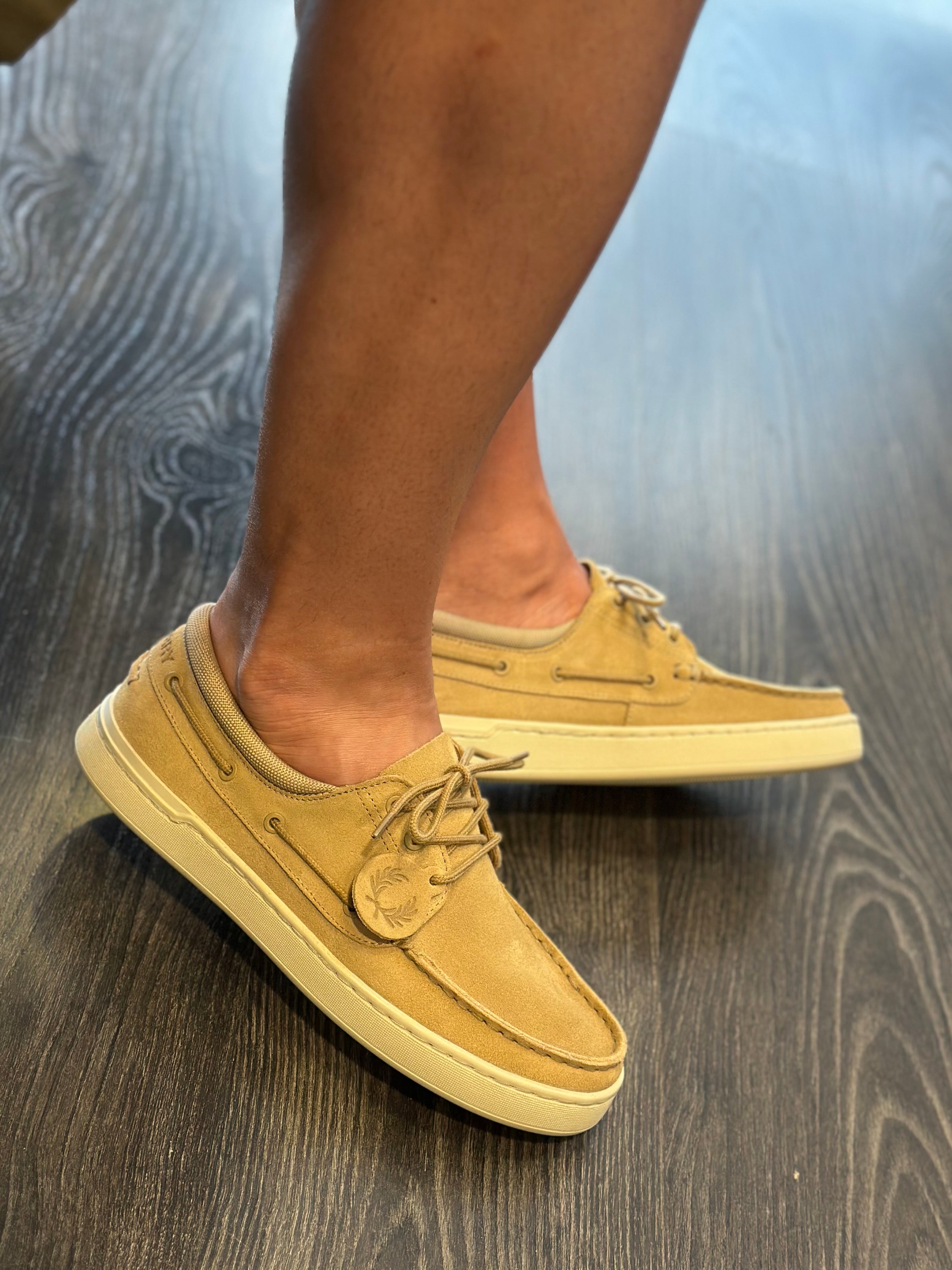 FRED PERRY Sapatos de vela drury em camurça