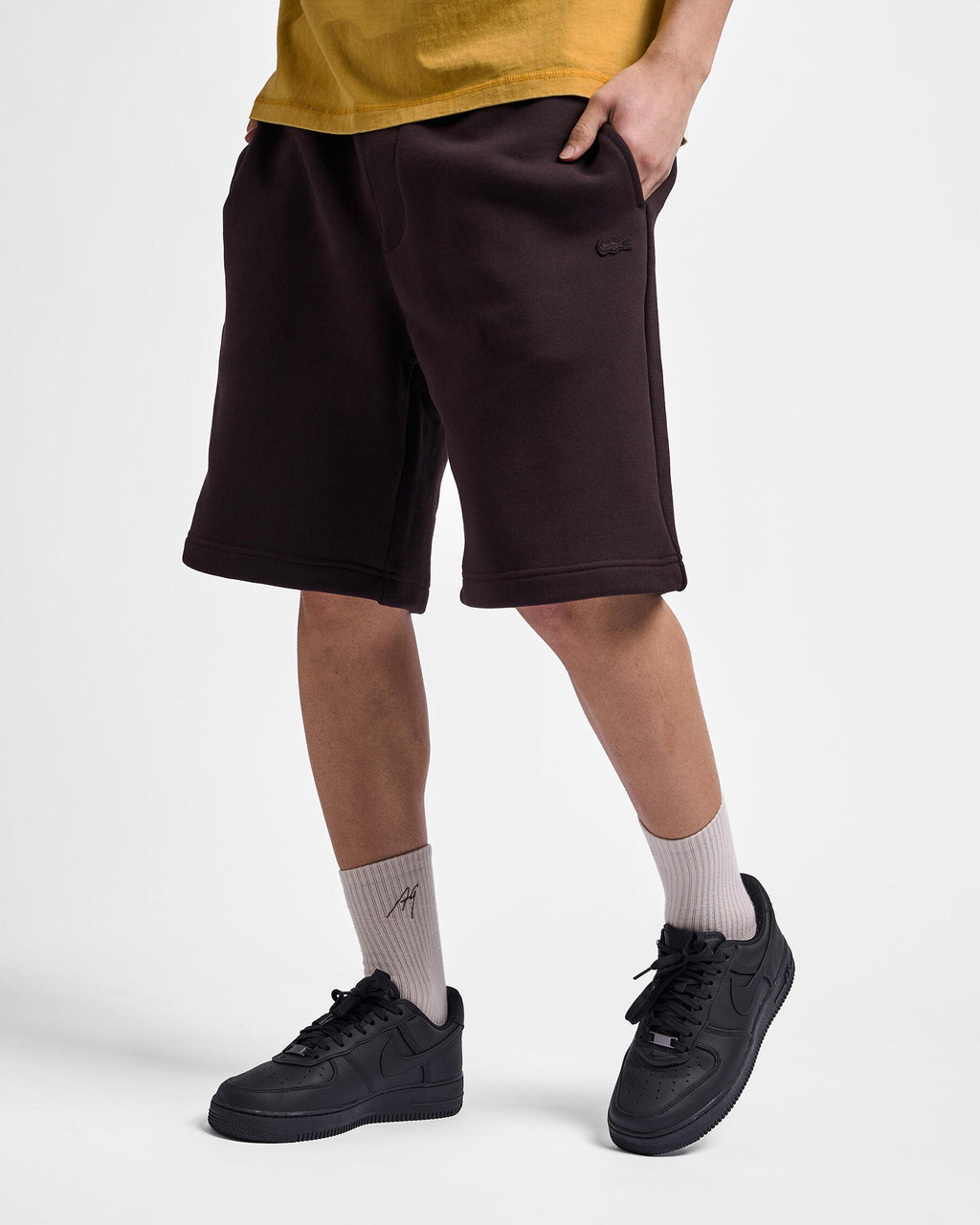 LACOSTE Calções relaxed fit em felpa