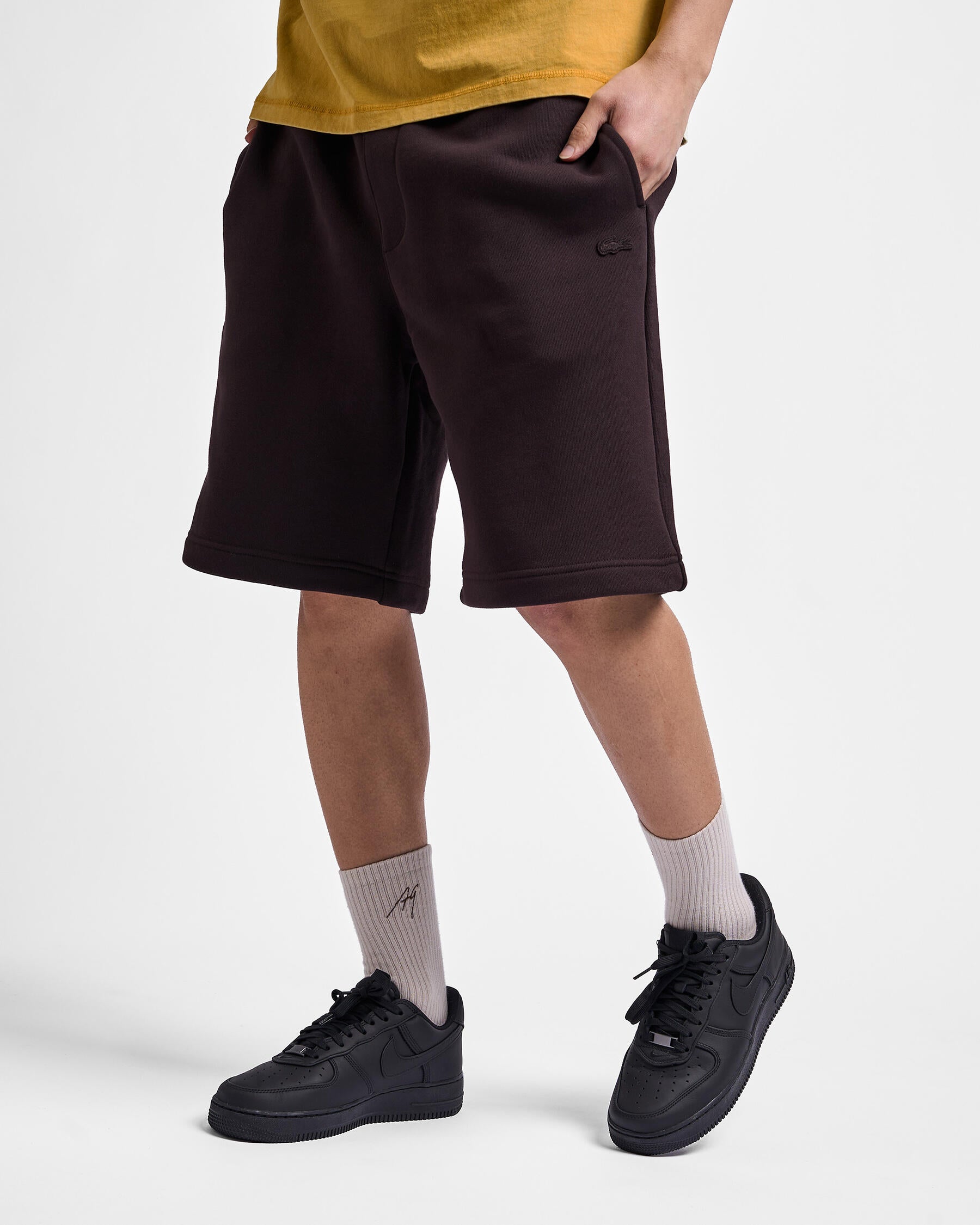 LACOSTE Calções relaxed fit em felpa