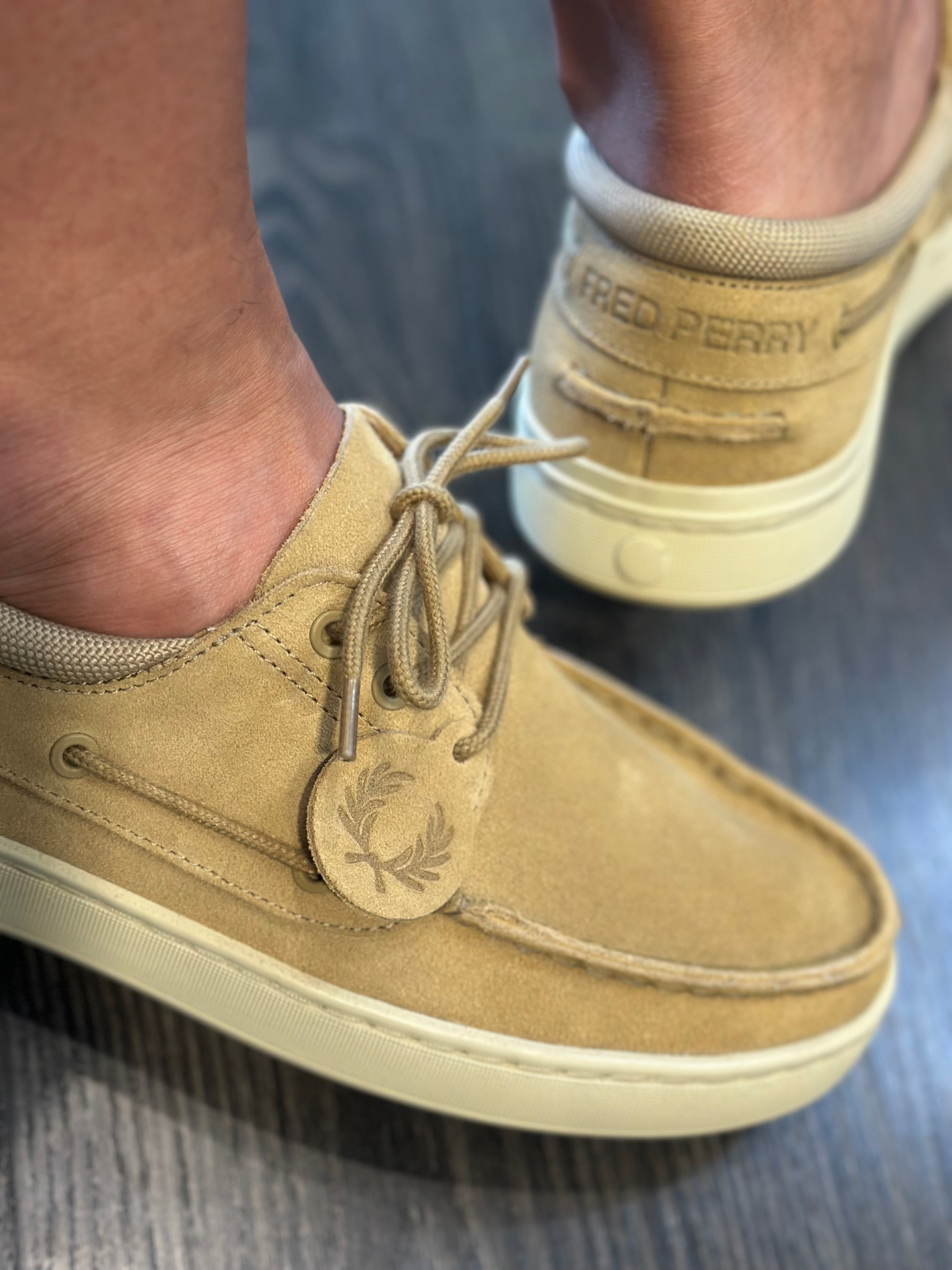 FRED PERRY Sapatos de vela drury em camurça