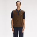 FRED PERRY Polo em malha com losangos tónico