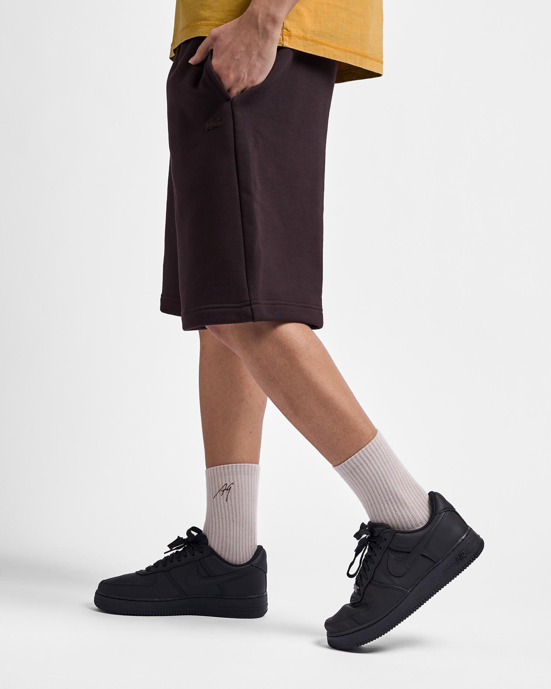 LACOSTE Calções relaxed fit em felpa