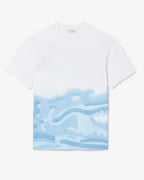 LACOSTE T-shirt de algodão com estampado