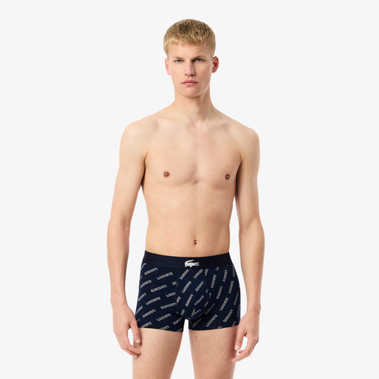 LACOSTE Pack de 3 boxers de algodão elástico