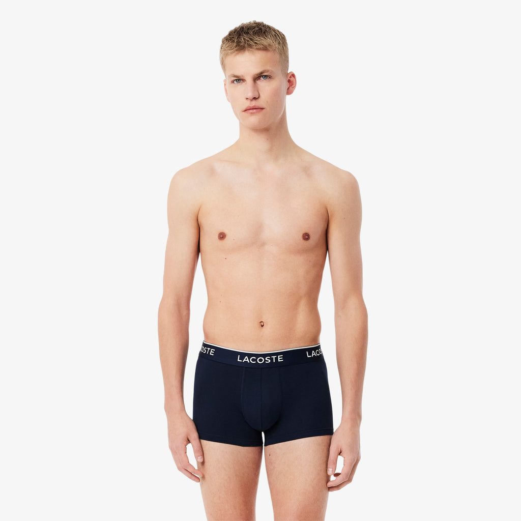 LACOSTE Pack de 3 boxers de algodão elástico - CARISMAstore
