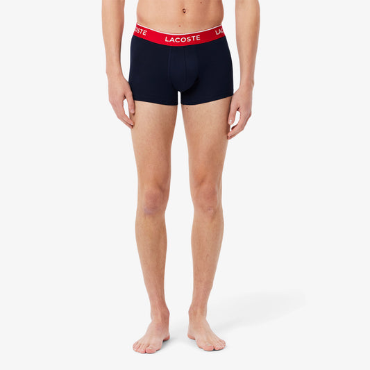 LACOSTE Pack de 3 boxers de algodão elástico