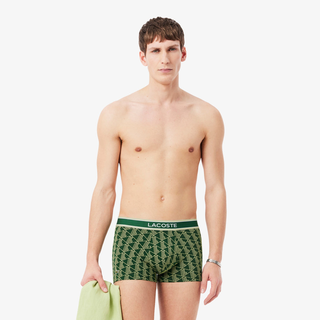 LACOSTE Pack de 3 boxers em monograma