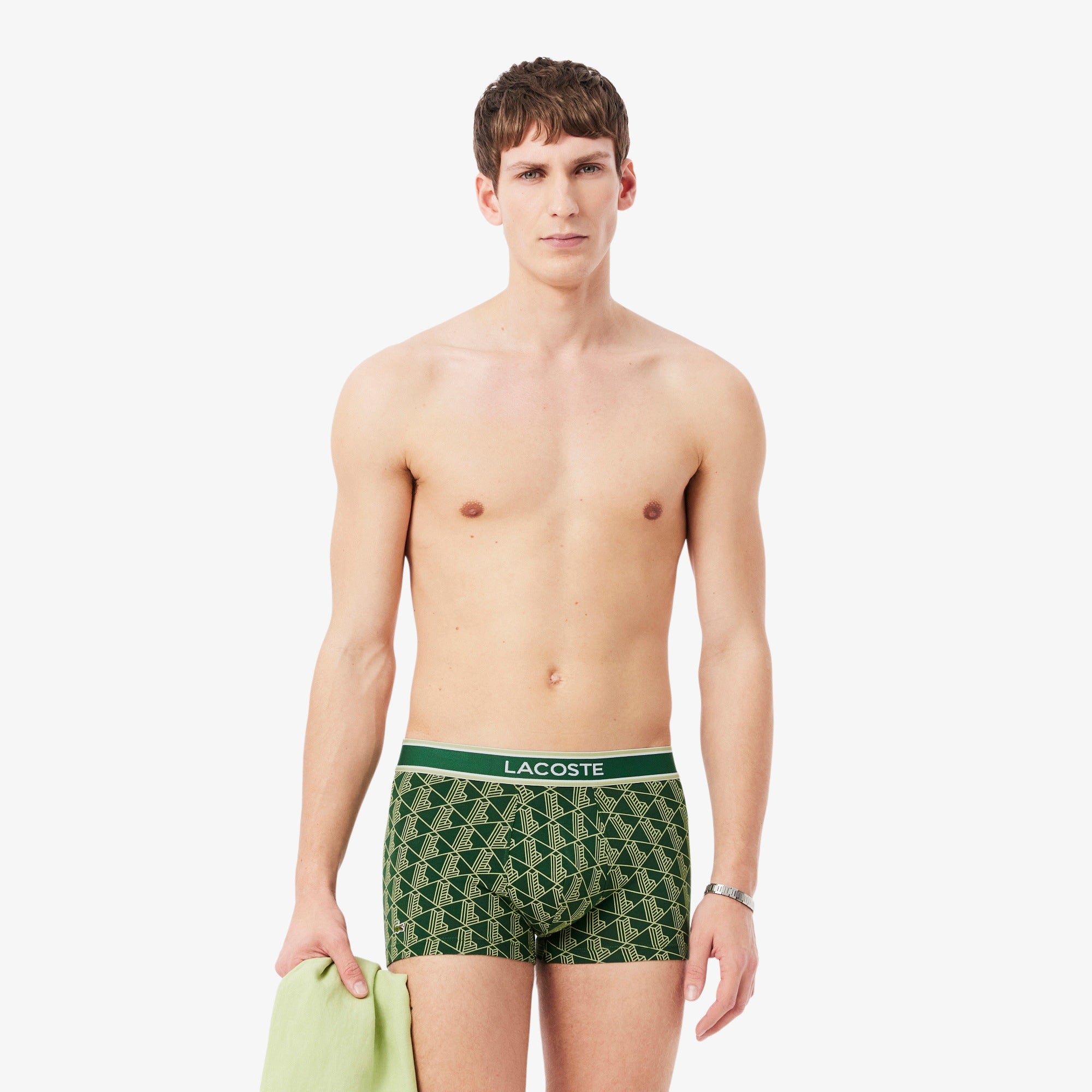 LACOSTE Pack de 3 boxers em monograma