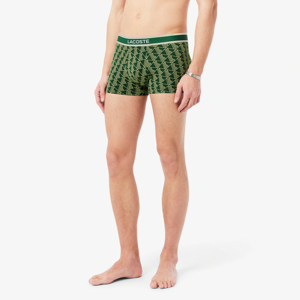LACOSTE Pack de 3 boxers em monograma