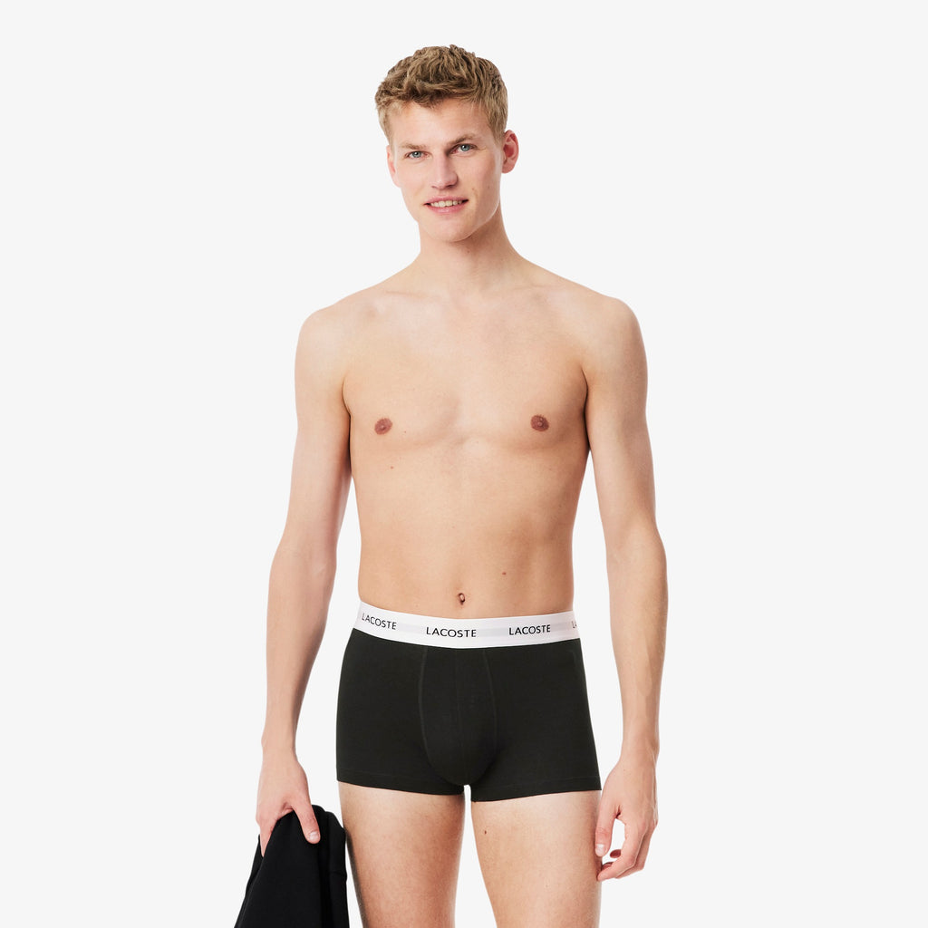 LACOSTE Pack de 3 boxers de algodão elástico