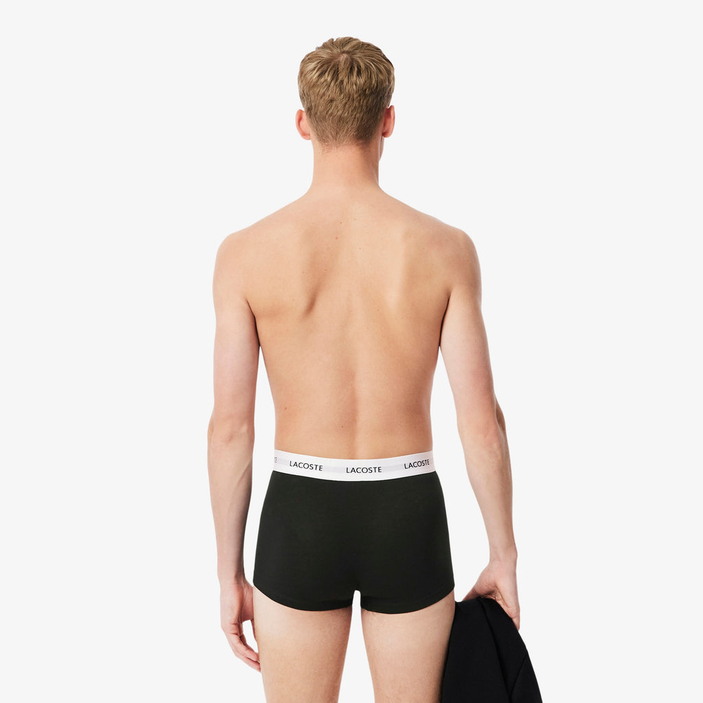 LACOSTE Pack de 3 boxers de algodão elástico