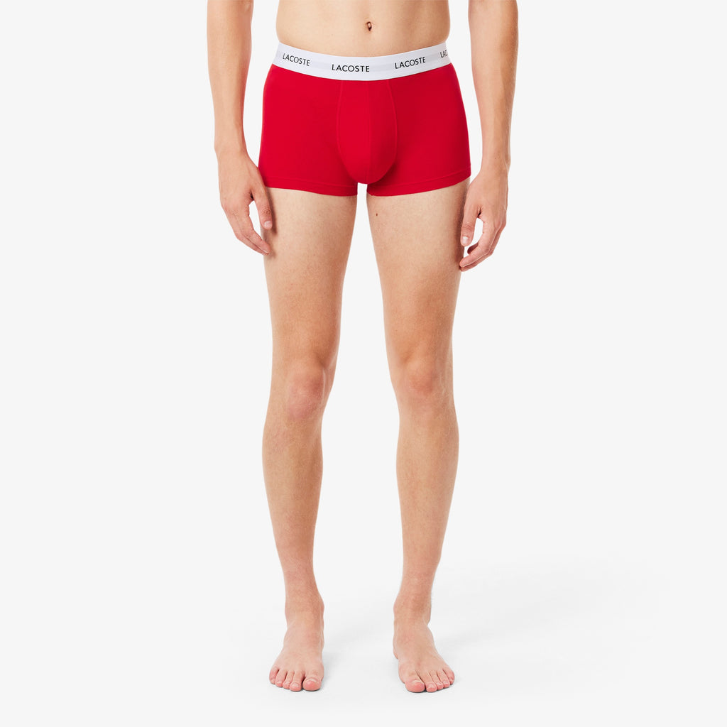 LACOSTE Pack de 3 boxers de algodão elástico