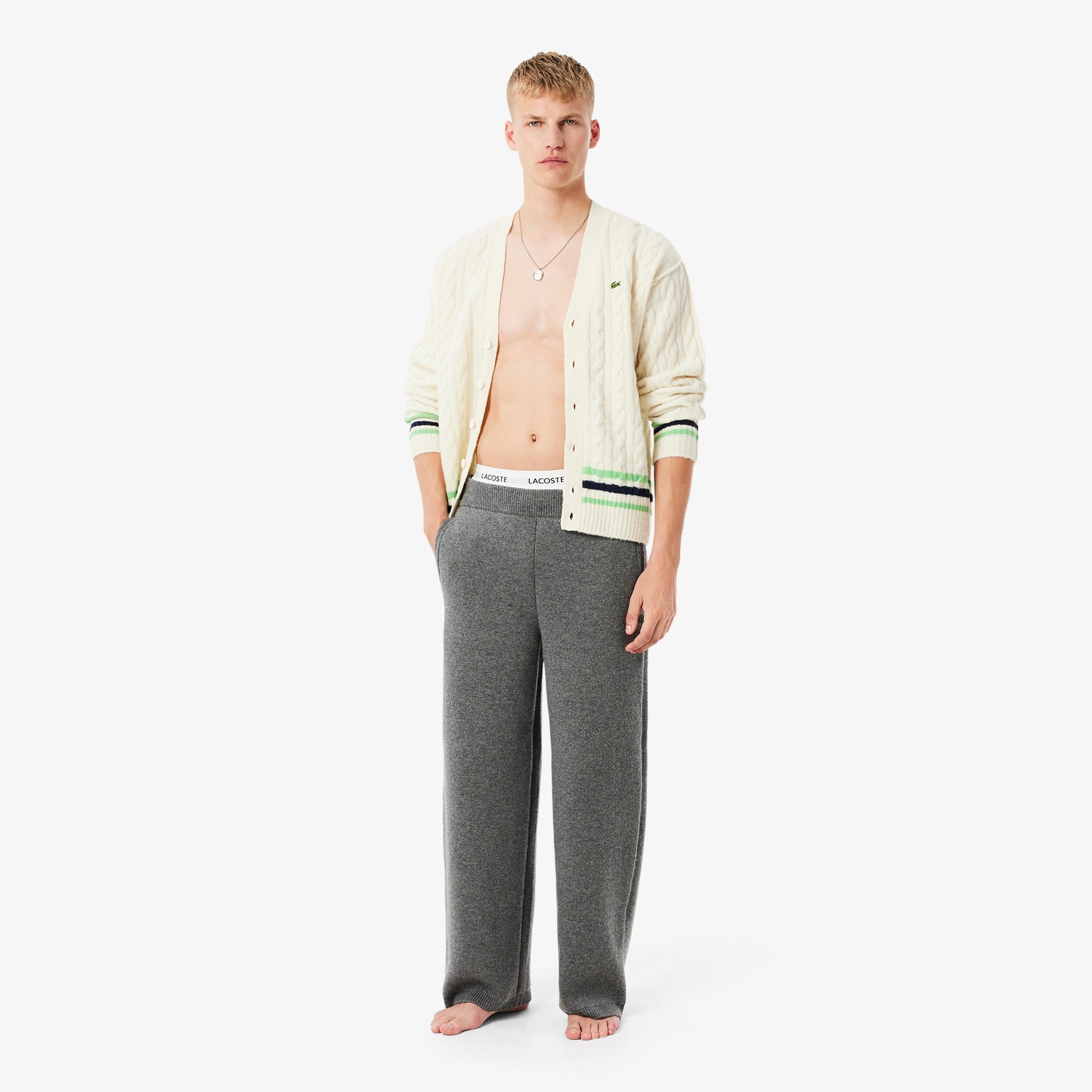 LACOSTE Pack de 3 boxers de algodão elástico