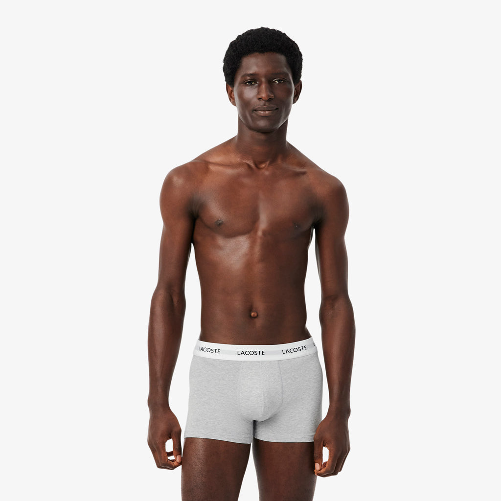 LACOSTE Pack de 3 boxers de algodão elástico