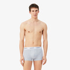 LACOSTE Pack de 3 boxers de algodão elástico