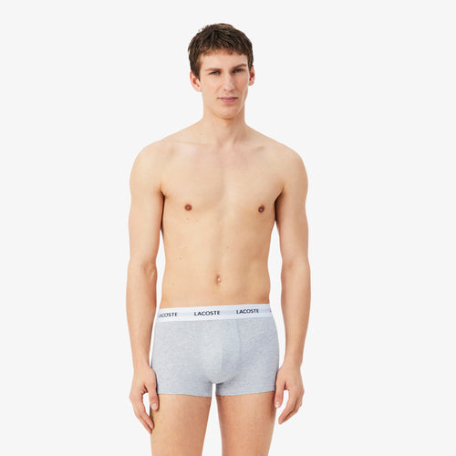 LACOSTE Pack de 3 boxers de algodão elástico