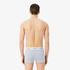 LACOSTE Pack de 3 boxers de algodão elástico