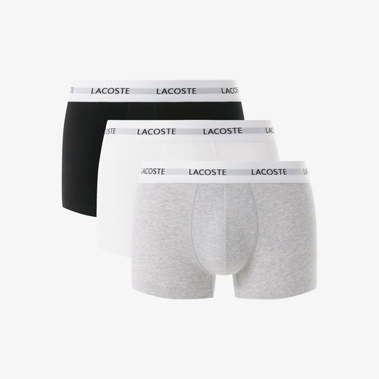 LACOSTE Pack de 3 boxers de algodão elástico