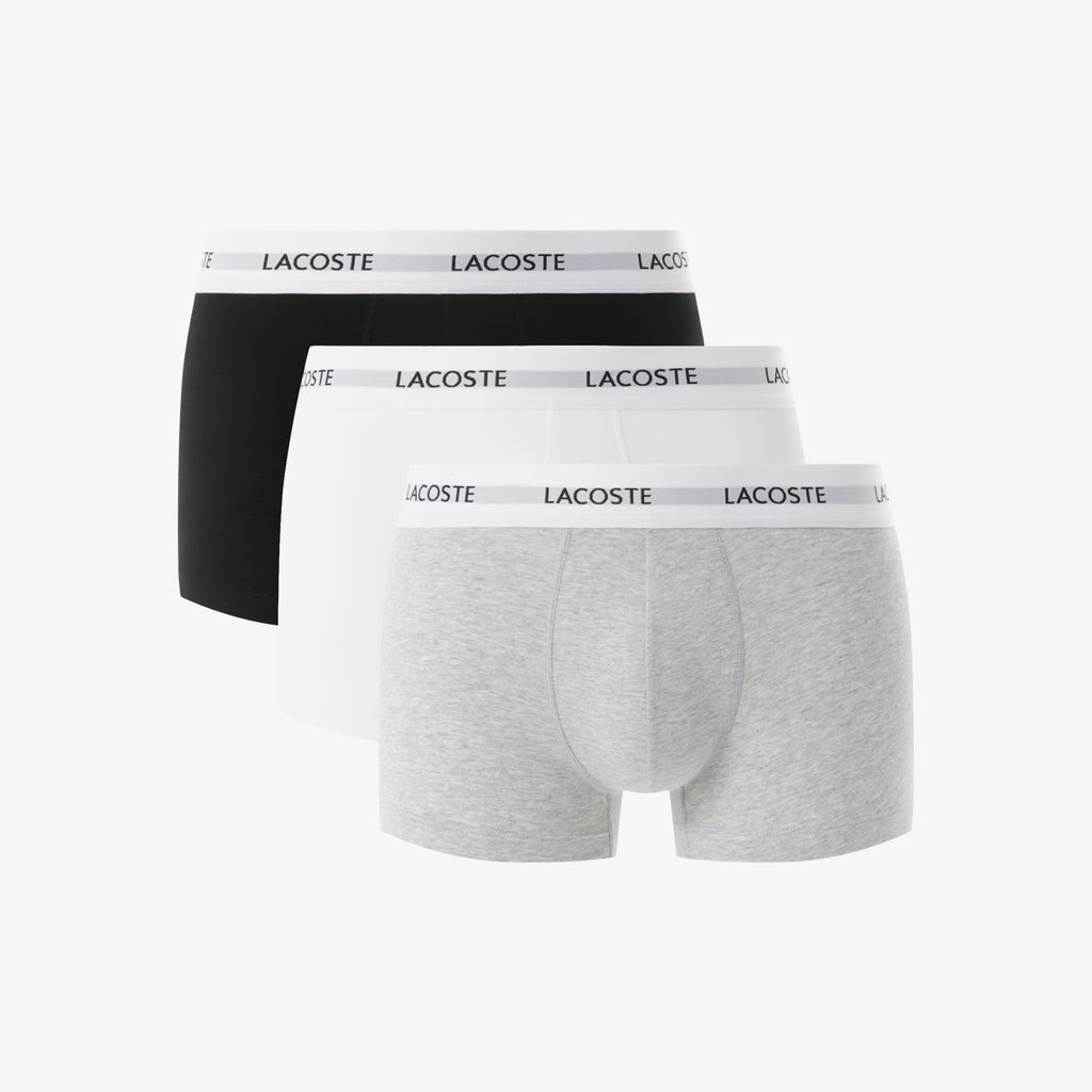 LACOSTE Pack de 3 boxers de algodão elástico