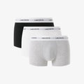 LACOSTE Pack de 3 boxers de algodão elástico
