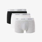LACOSTE Pack de 3 boxers de algodão elástico