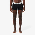 LACOSTE Pack de 3 boxers de algodão elástico
