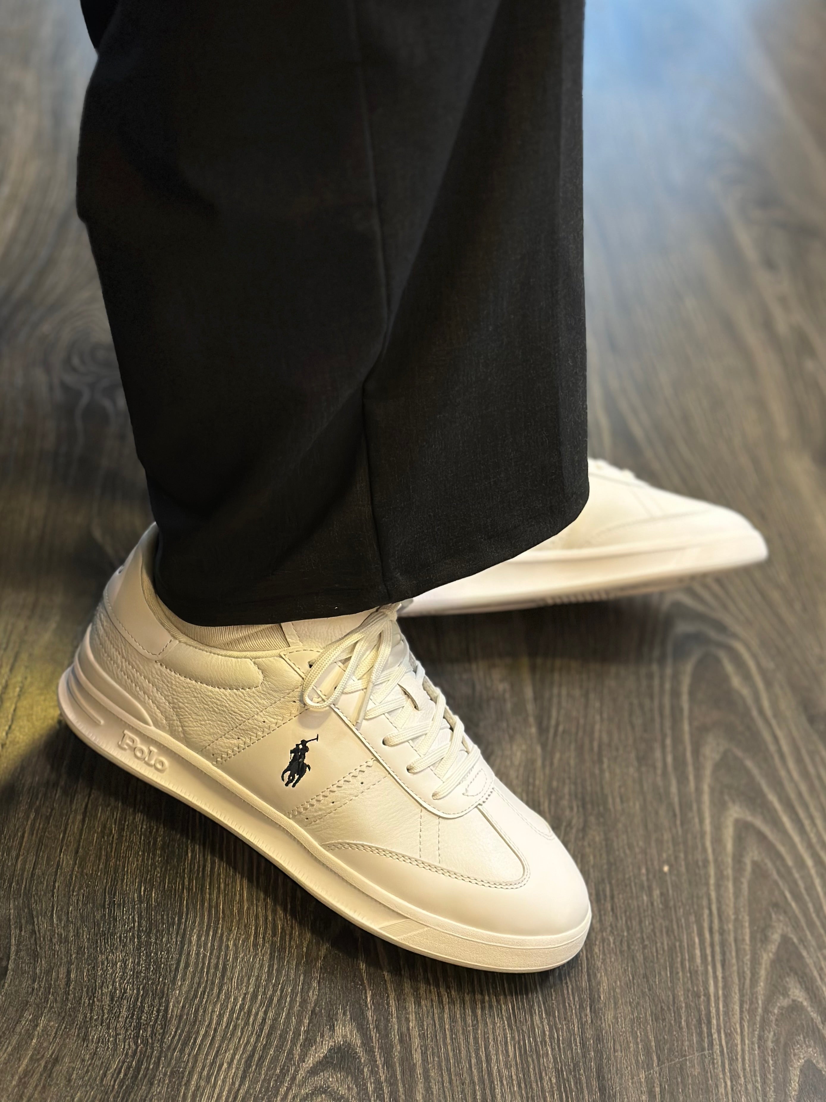 RALPH LAUREN Sapatilhas heritage aera em pele