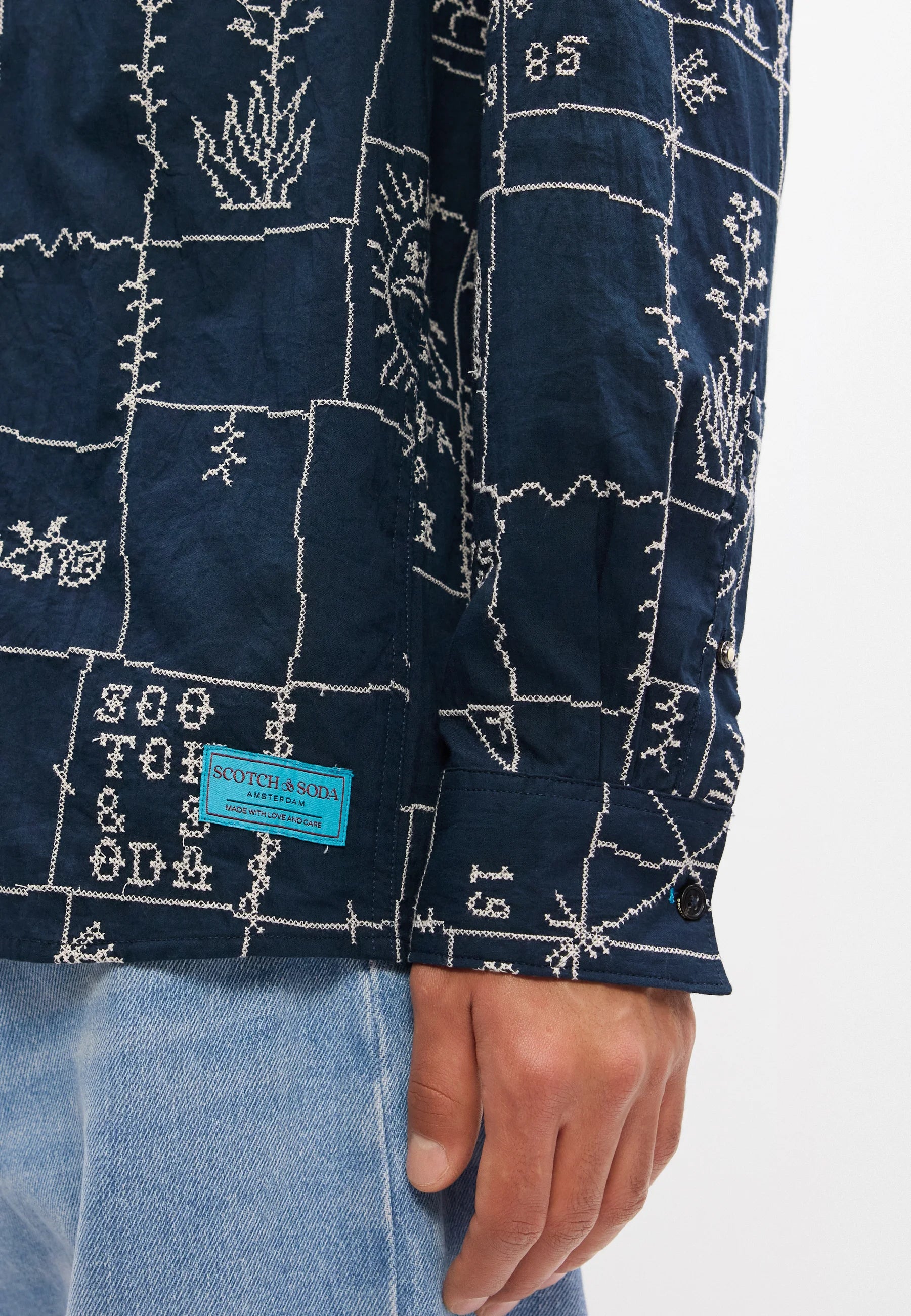 SCOTCH&SODA Camisa bordada de corte descontraido