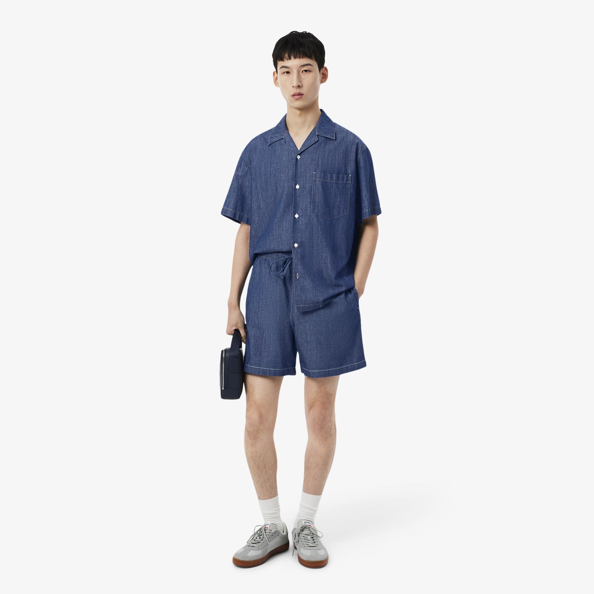 LACOSTE Calções de ganga relaxed fit