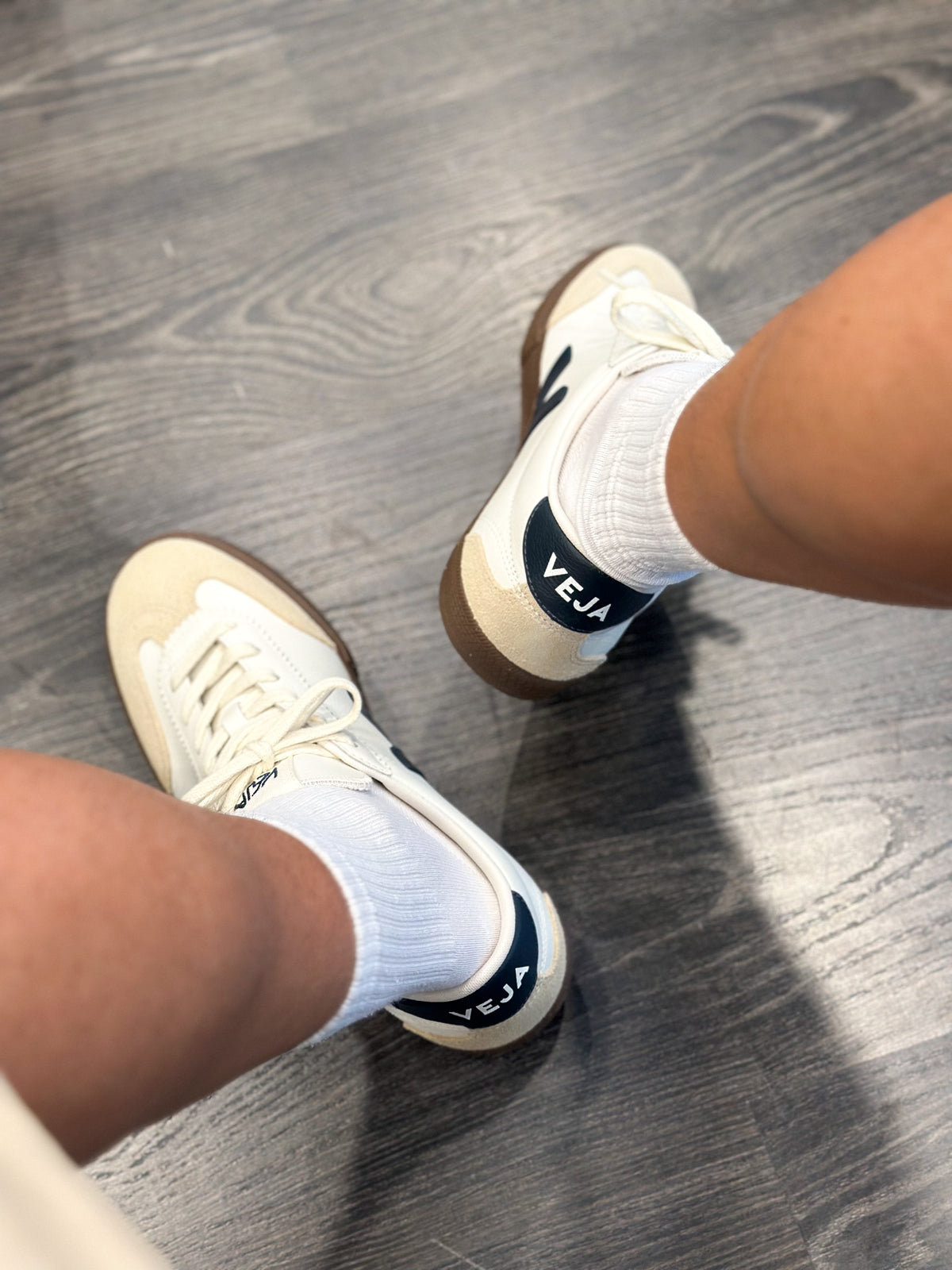 VEJA Sapatilhas volley leather white nautico bark