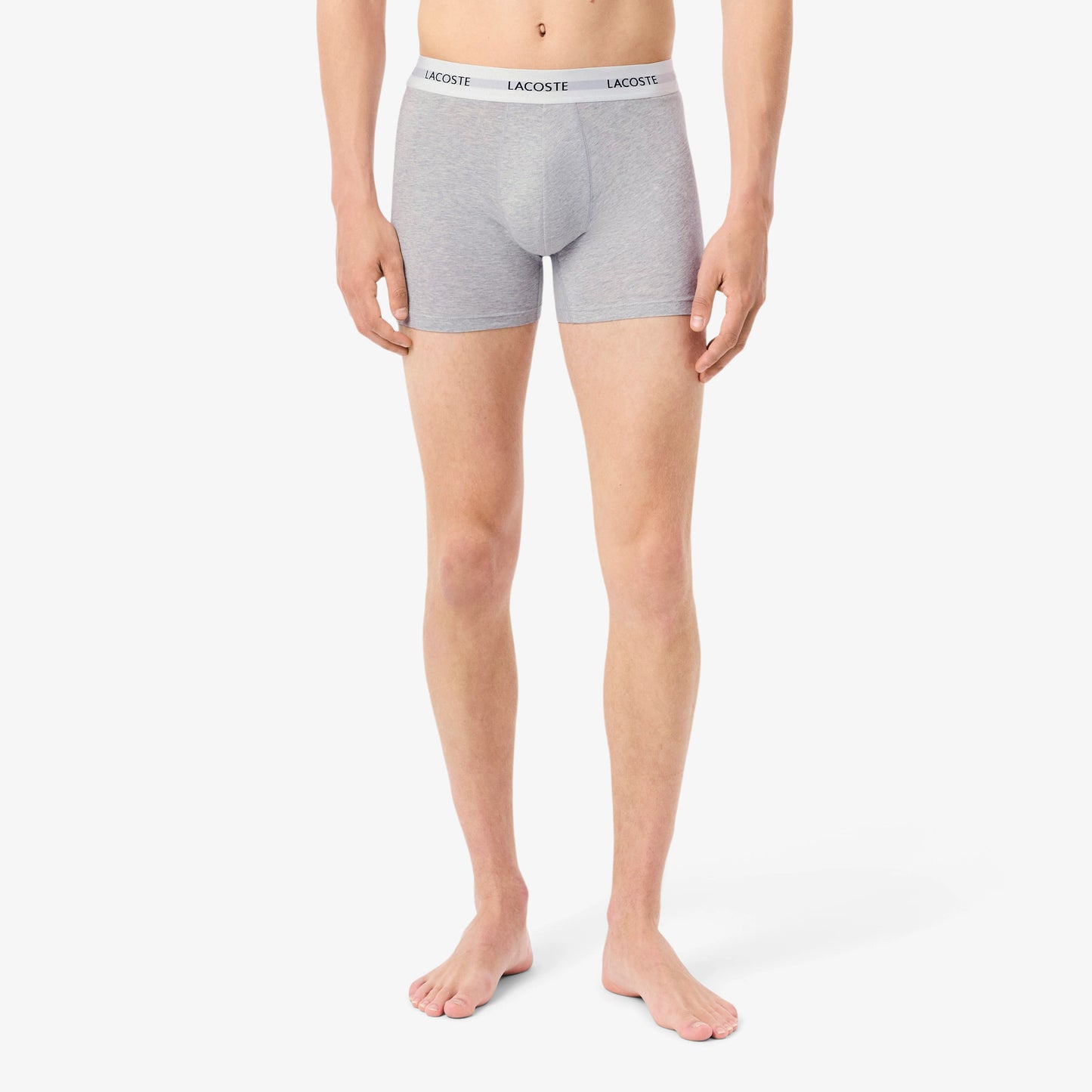 LACOSTE Pack de 3 Boxers de algodão elástico