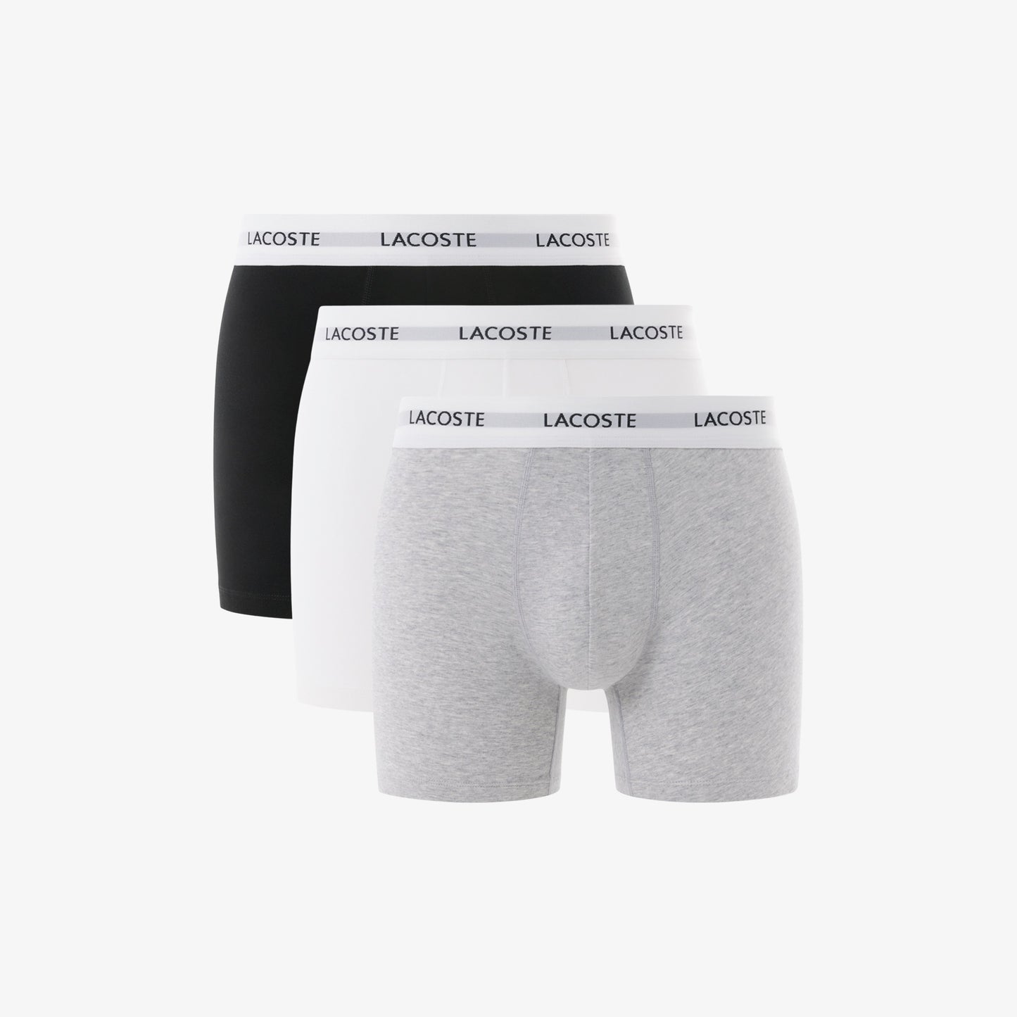 LACOSTE Pack de 3 Boxers de algodão elástico