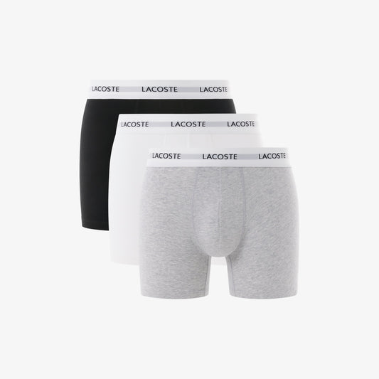 LACOSTE Pack de 3 Boxers de algodão elástico