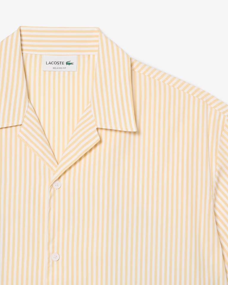 LACOSTE Camisa às listras relaxed fit