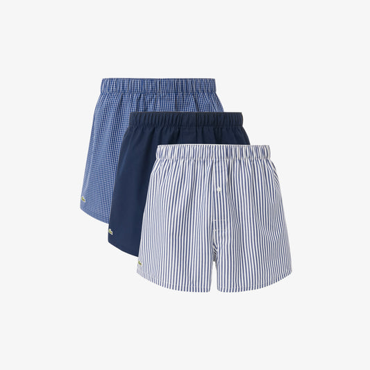 LACOSTE Pack de 3 boxers em tecido de algodão
