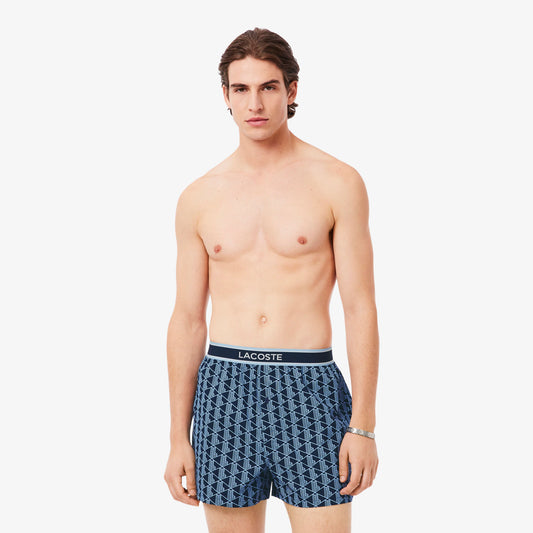 LACOSTE Pack de 3 boxers de popelina de algodão