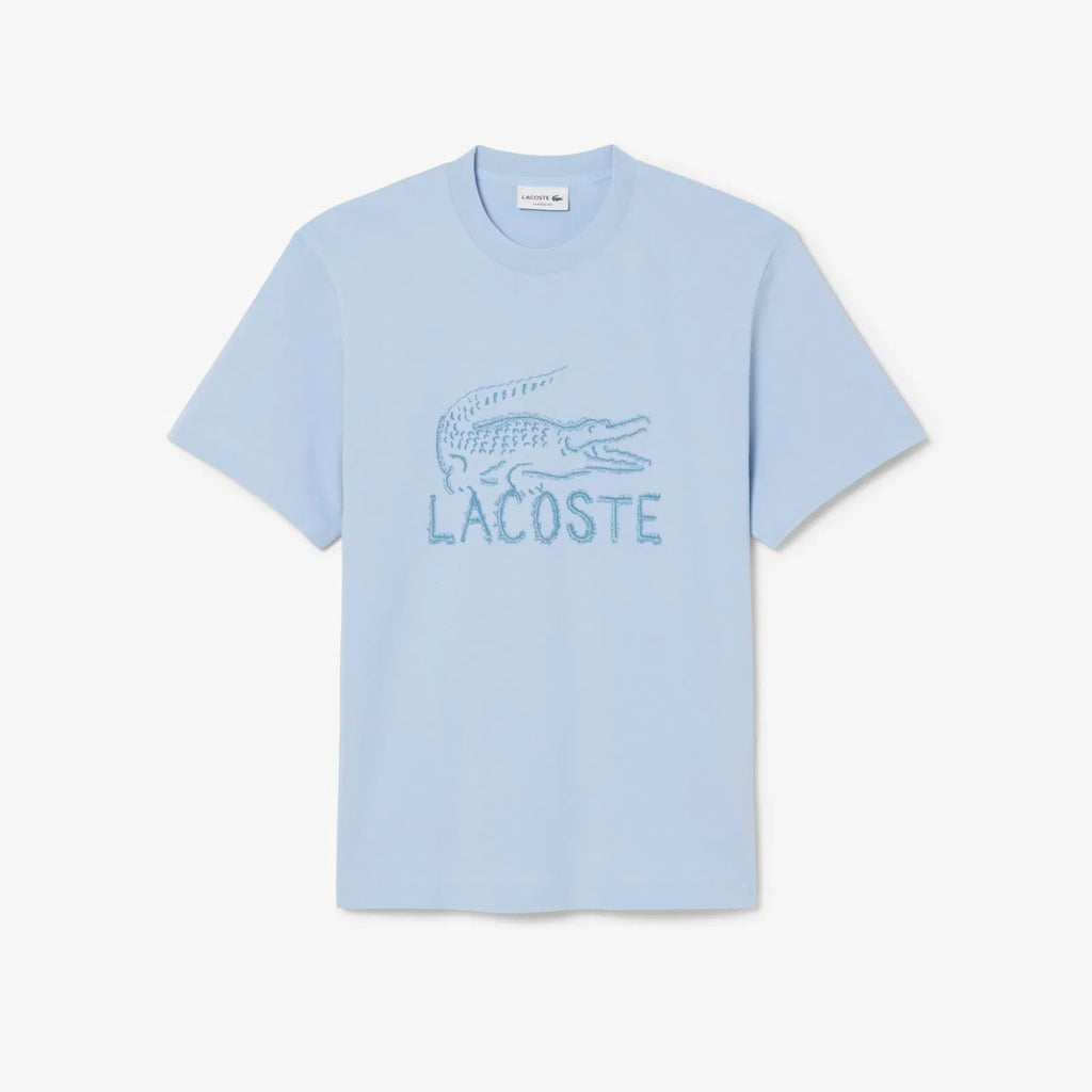 LACOSTE T-shirt de algodão com estampado
