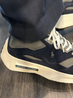 RALPH LAUREN Sapatilhas em malha painéis de pele Boerum