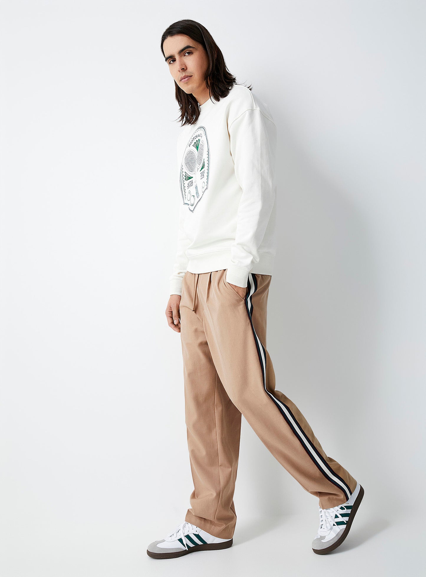 SCOTCH&SODA Calça jogger reta com fita - CARISMAstore